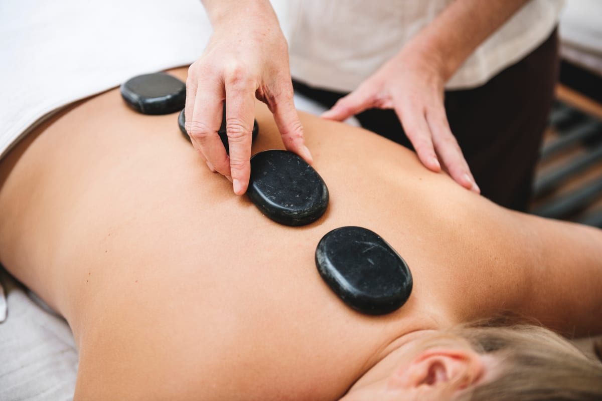 Hot stone therapy treatment